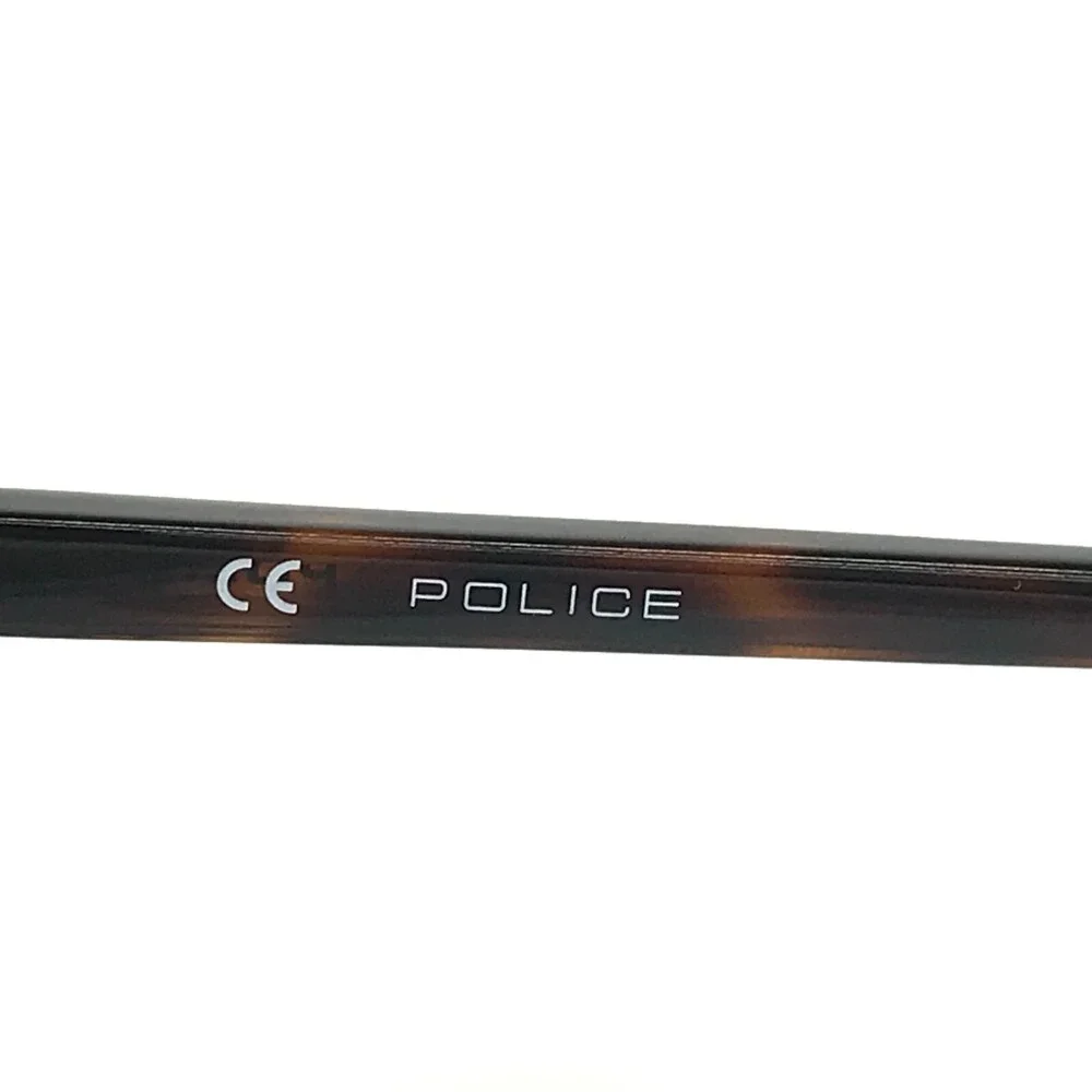 Police Sunglasses SPL 642 COL. 09AX Clear Tortoise Round Frames w/ Purple Lenses